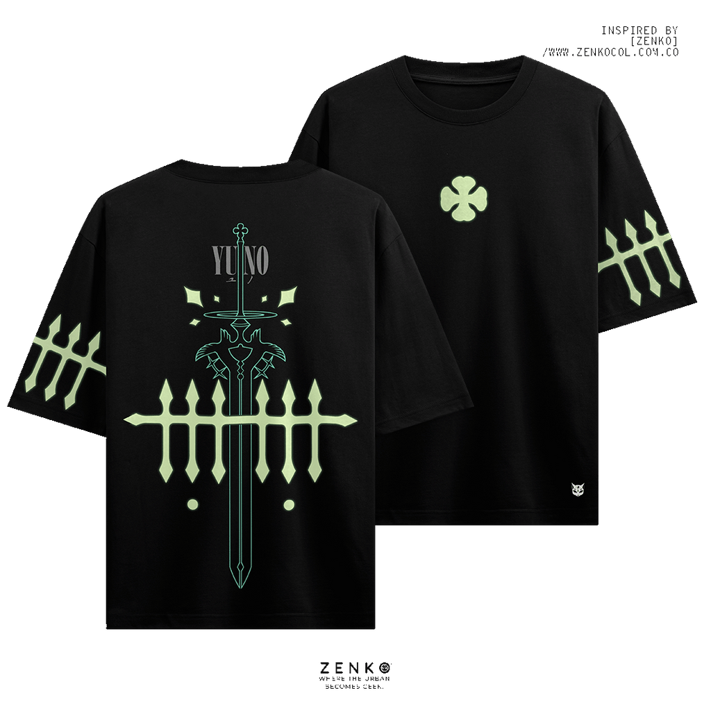 Camiseta Oversize Yuno | Black Clover Edition (Glow in the Dark)