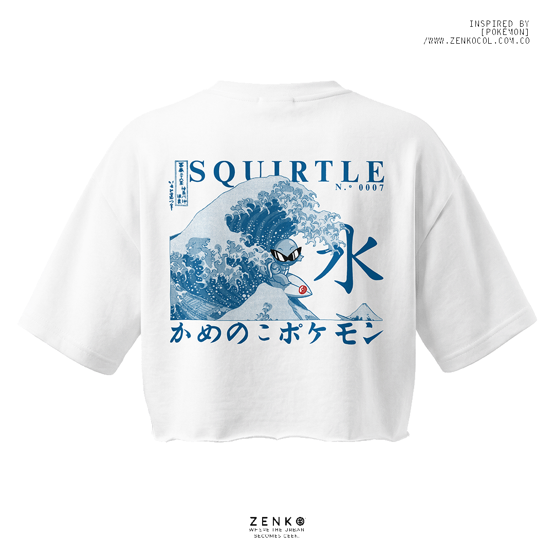 Crop top - Squirtle "La gran Ola"