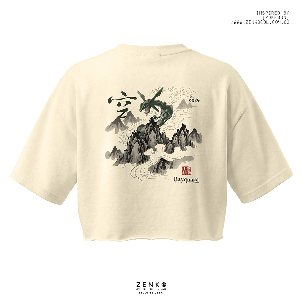Crop top - Rayquaza "Sumi-e"