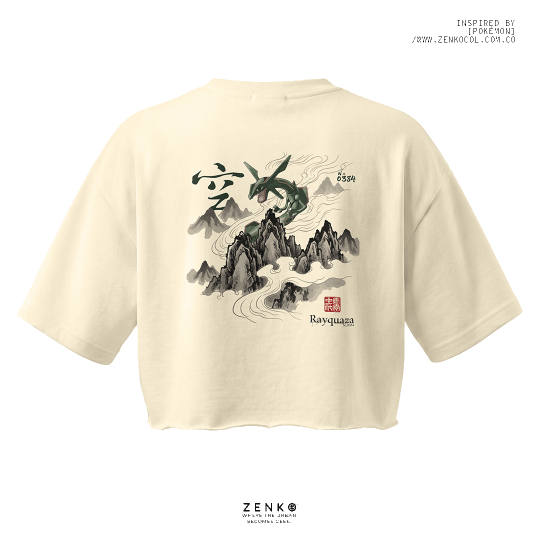 Crop top - Rayquaza "Sumi-e"