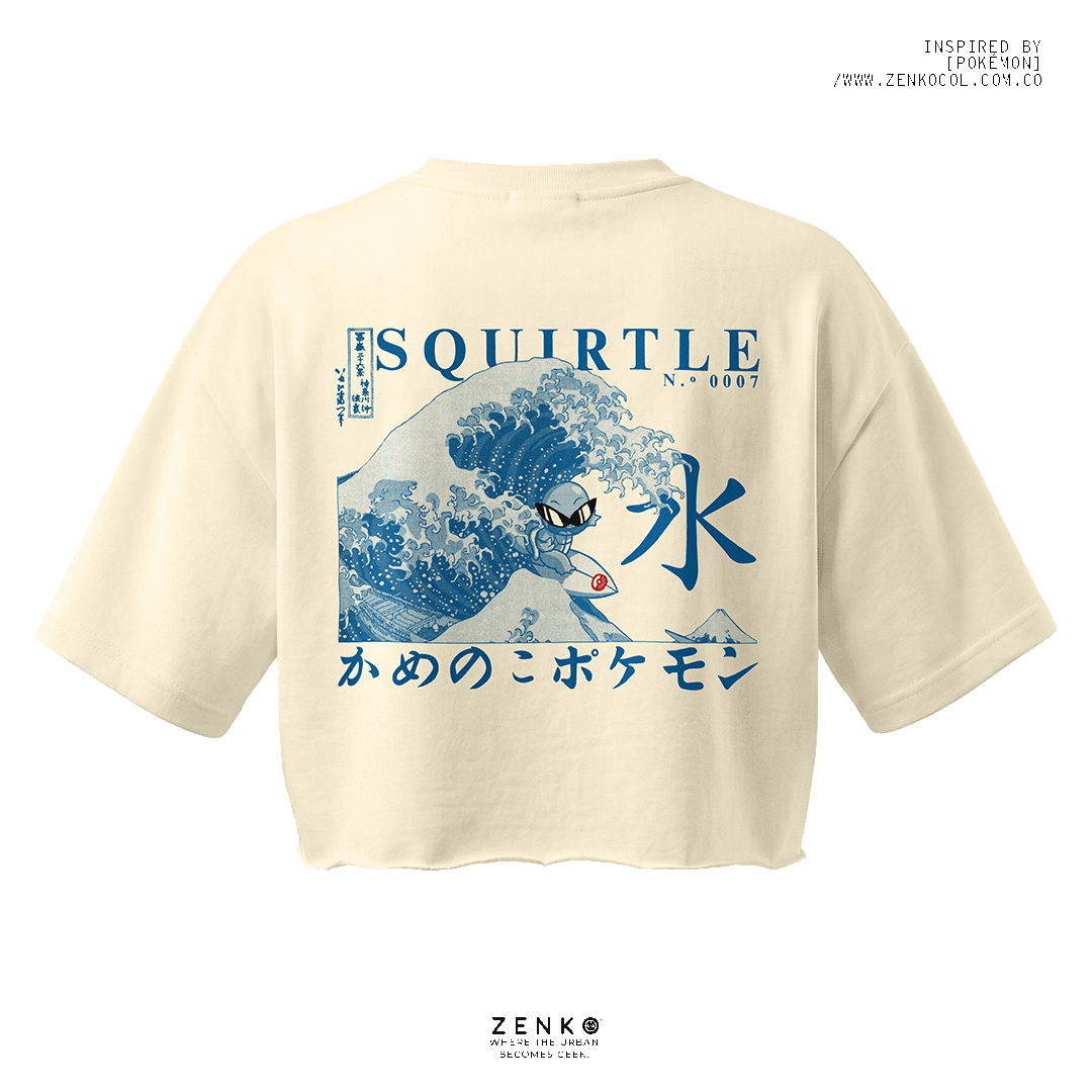 Crop top - Squirtle "La gran Ola"