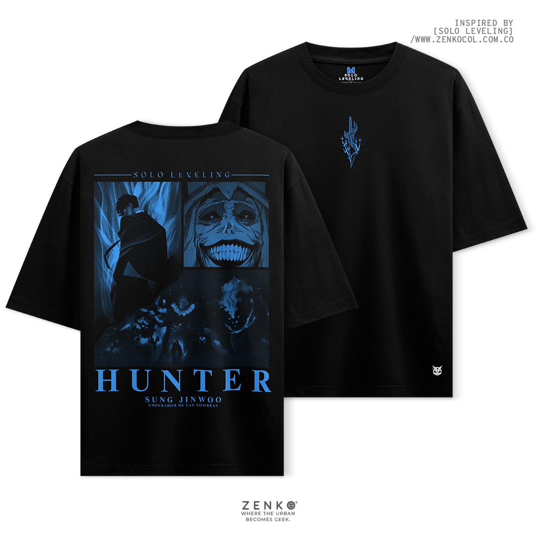 Camiseta Oversize - Solo Leveling  Azul