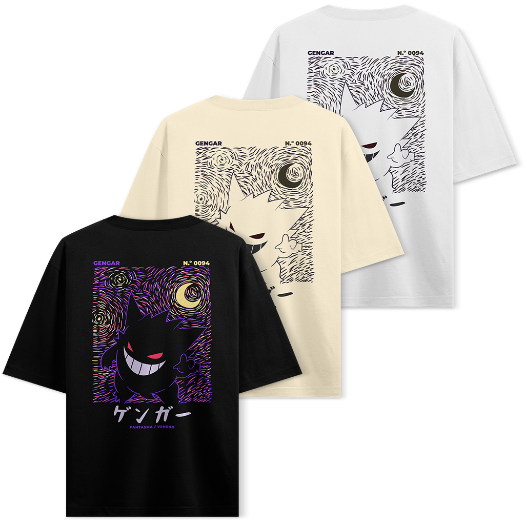Camiseta Oversize - Gengar Pokemon