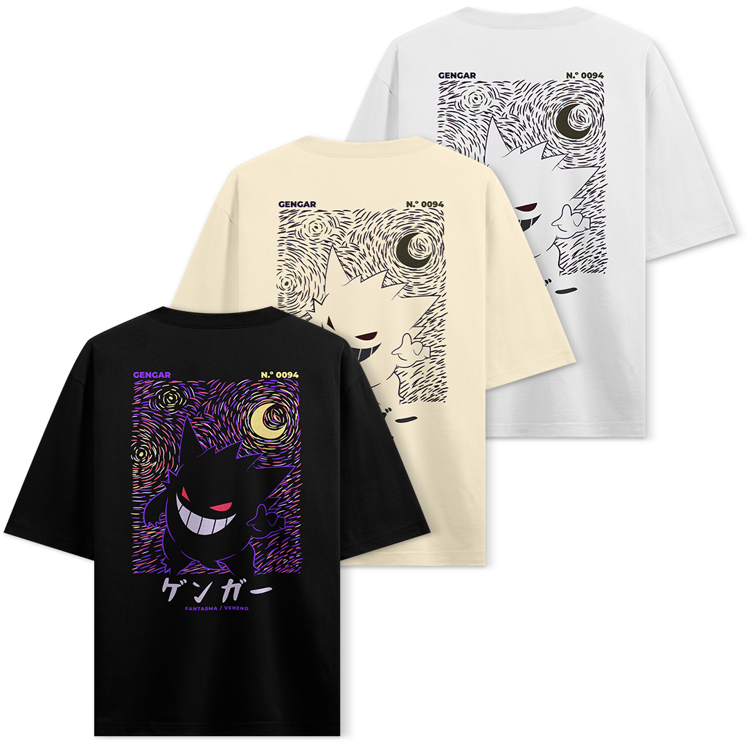 Camiseta Oversize - Gengar Pokemon