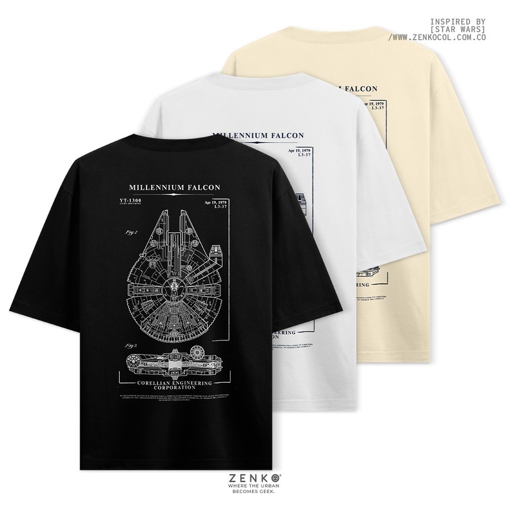 Camiseta Oversize - Millennium Falcon