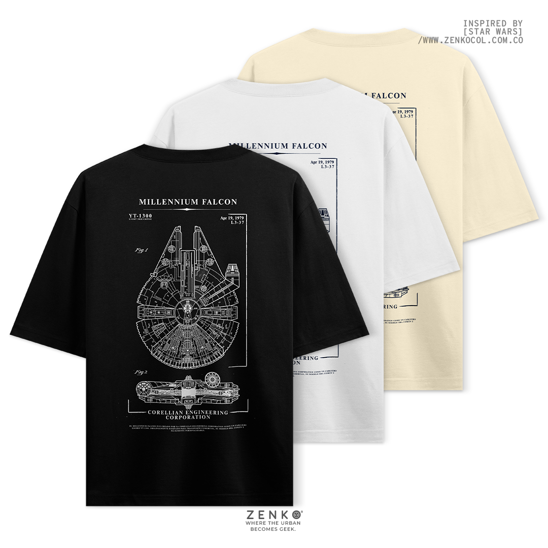 Camiseta Oversize - Millennium Falcon