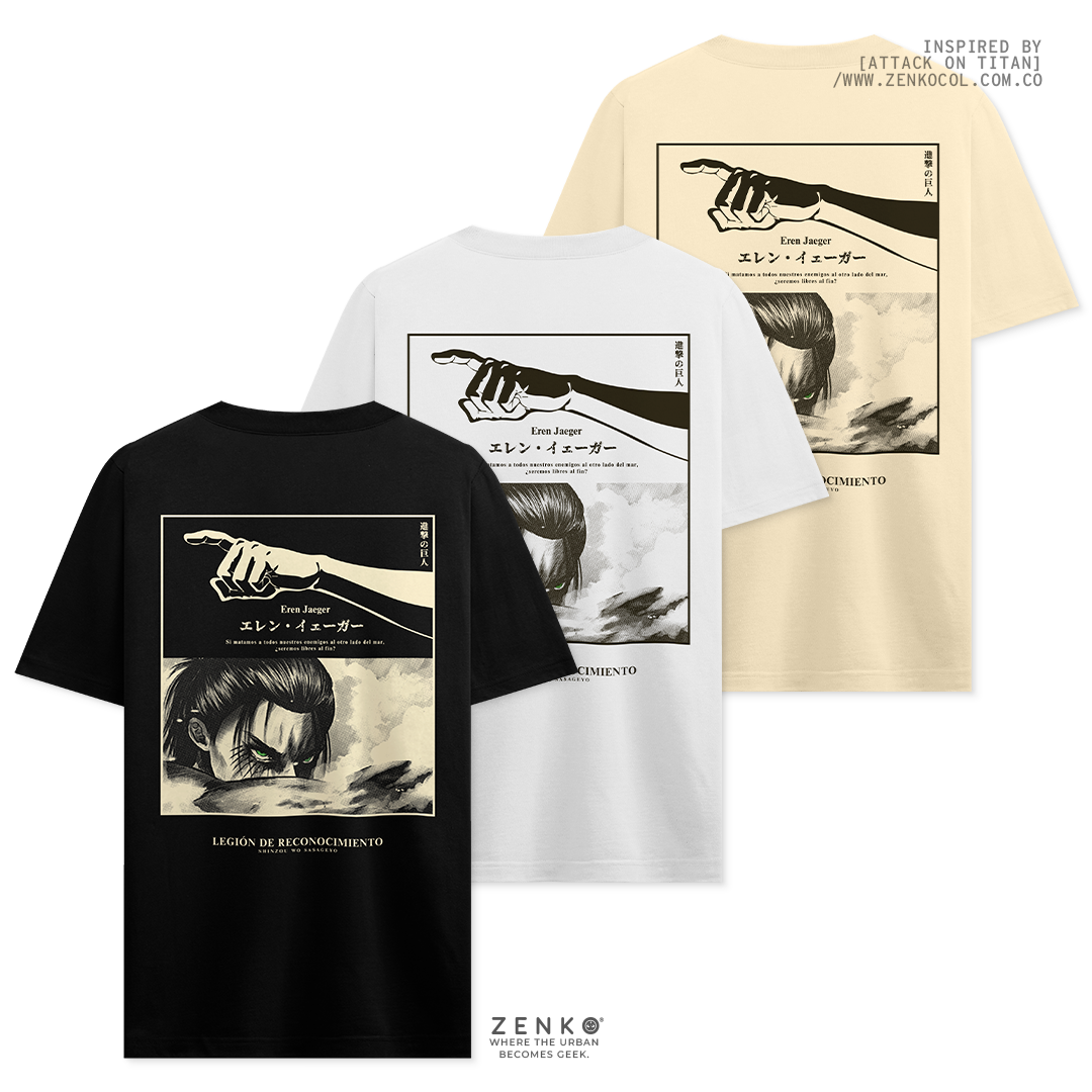 Camiseta Regular Fit -  Eren Yeager