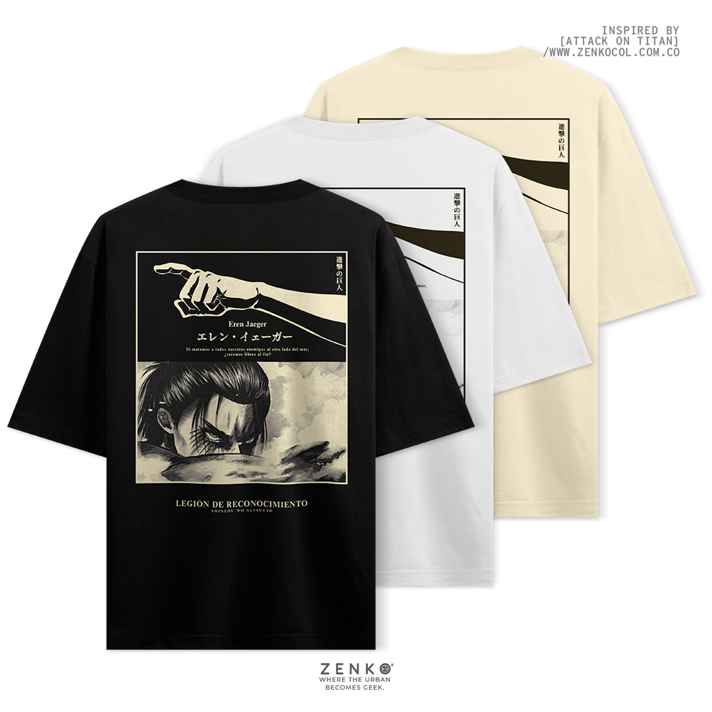 Camiseta Oversize - Eren Yeager