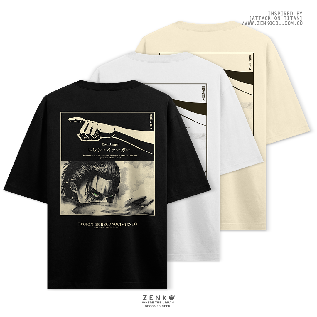 Camiseta Oversize - Eren Yeager