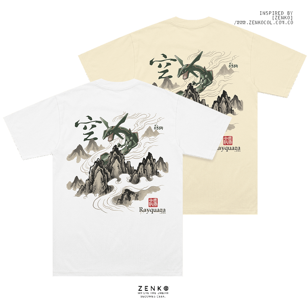 Camiseta Regular Fit - Rayquaza "Sumi-e"