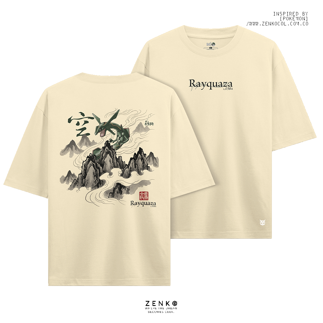 Camiseta OVERSIZE - Rayquaza "Sumi-e"