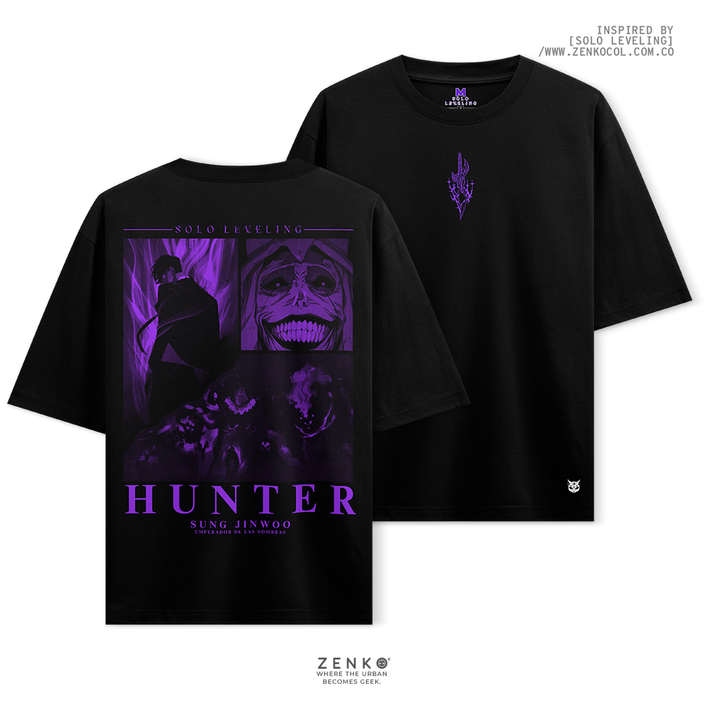 Camiseta Oversize - Solo Leveling  Morado