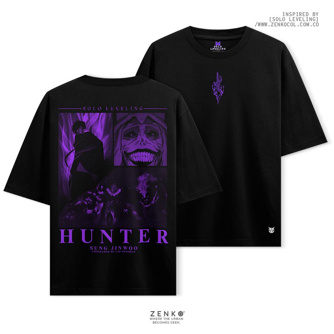Camiseta Oversize - Solo Leveling  Morado