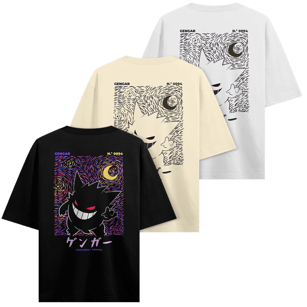 Camiseta Oversize - Gengar Pokemon