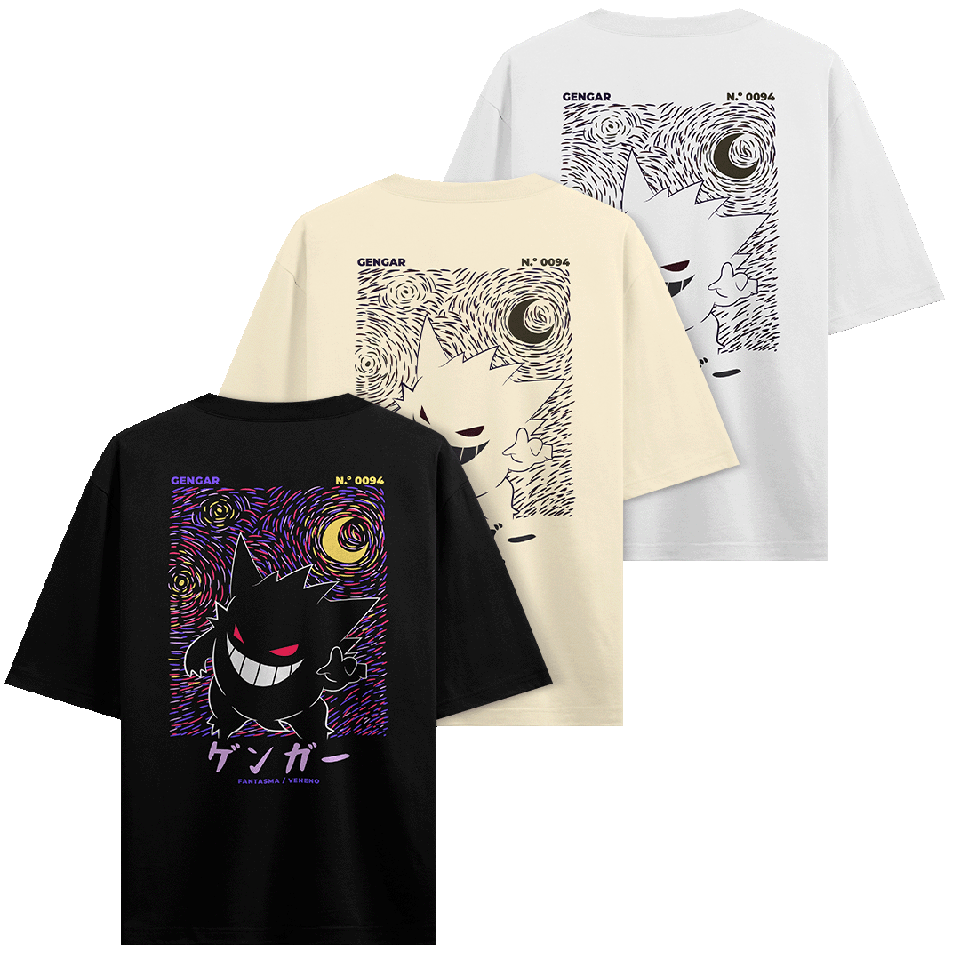 Camiseta Oversize - Gengar Pokemon