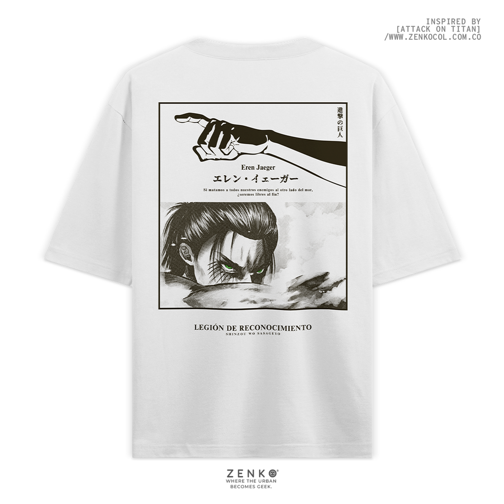 Camiseta Oversize - Eren Yeager