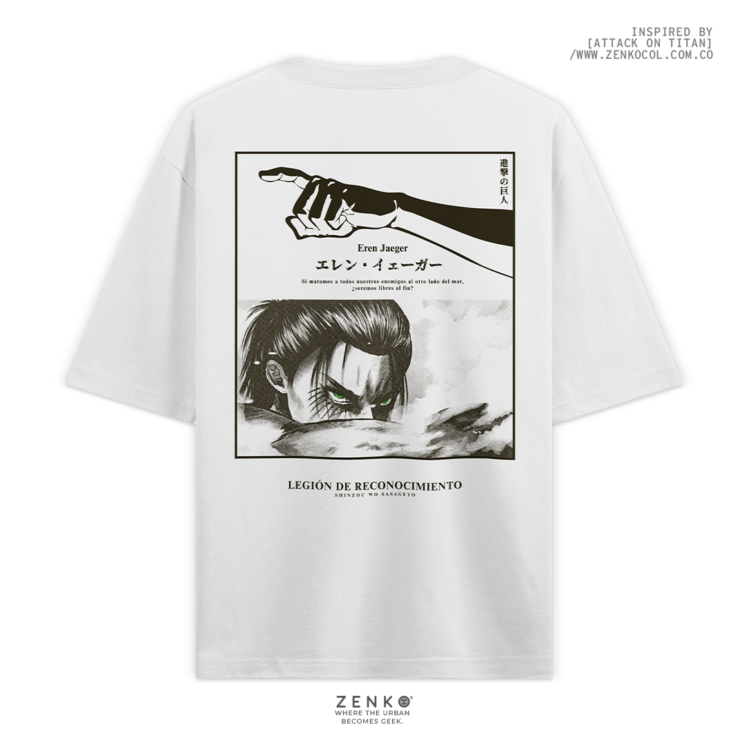 Camiseta Oversize - Eren Yeager