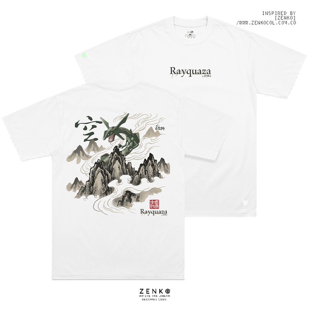 Camiseta Regular Fit - Rayquaza "Sumi-e"