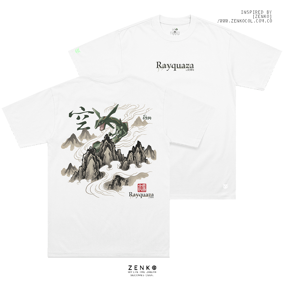 Camiseta Regular Fit - Rayquaza "Sumi-e"