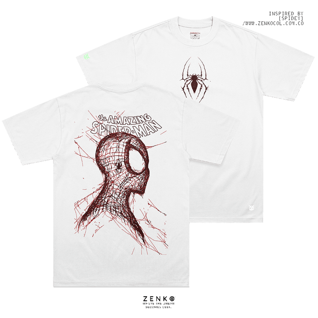 Camiseta Regular Fit - Spiderman line art