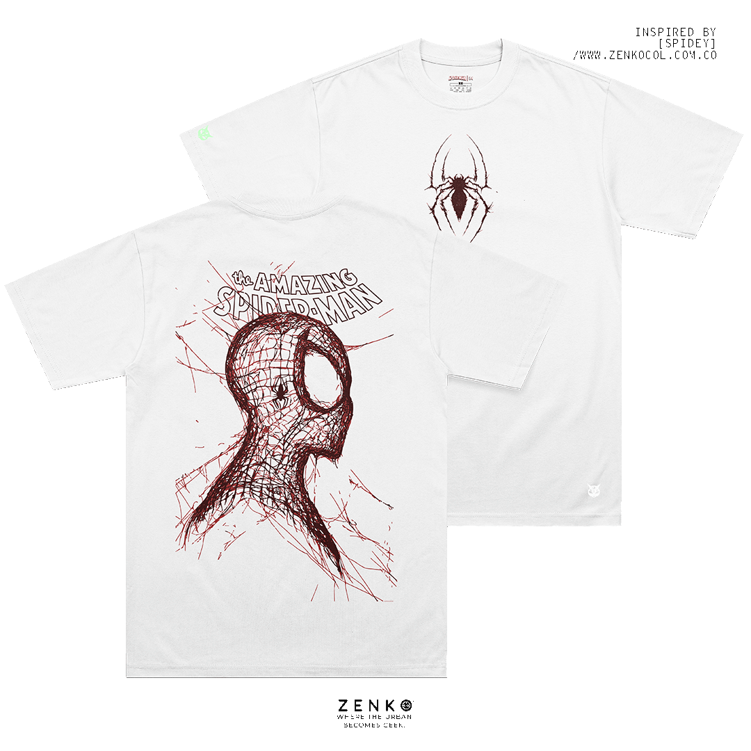 Camiseta Regular Fit - Spiderman line art