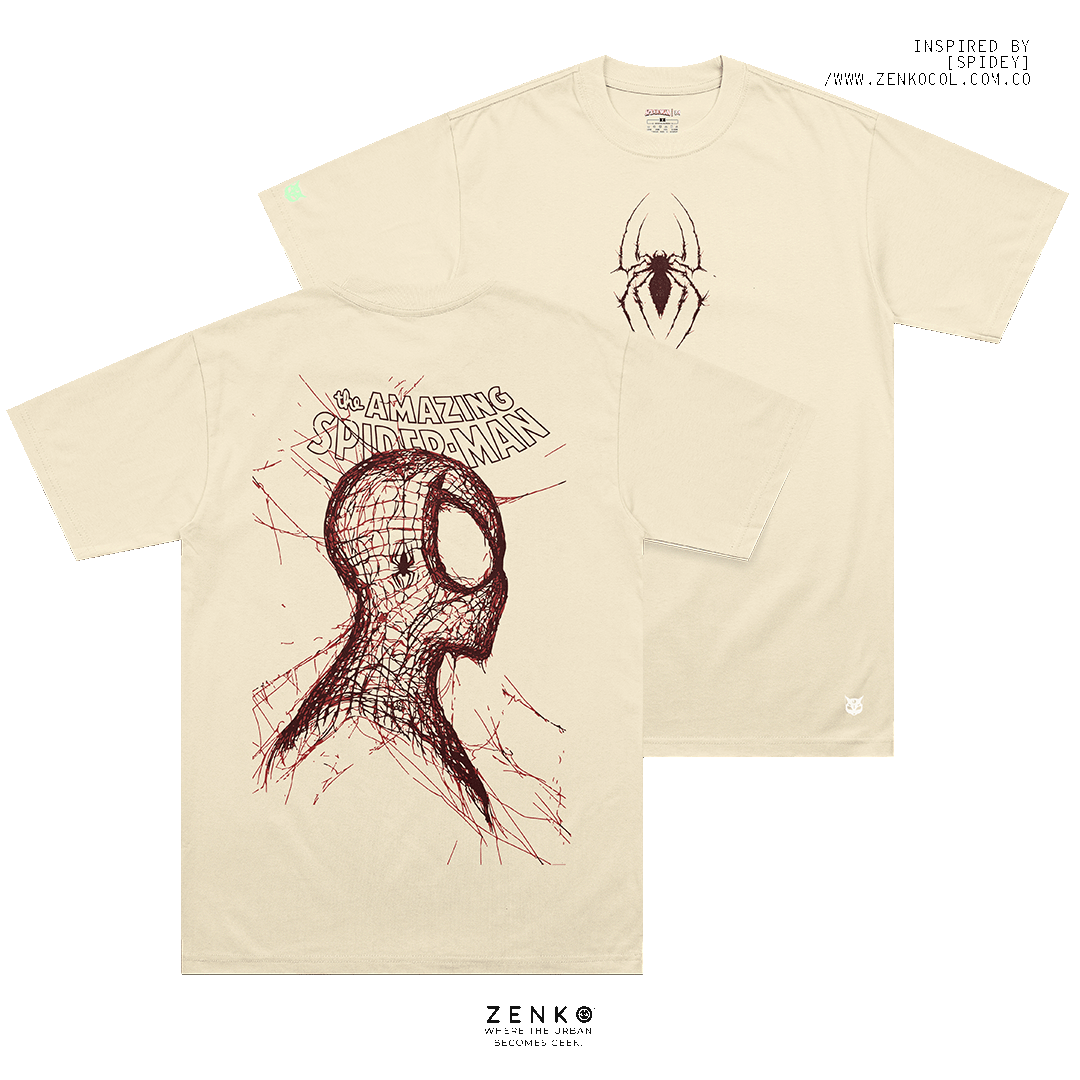 Camiseta Regular Fit - Spiderman line art