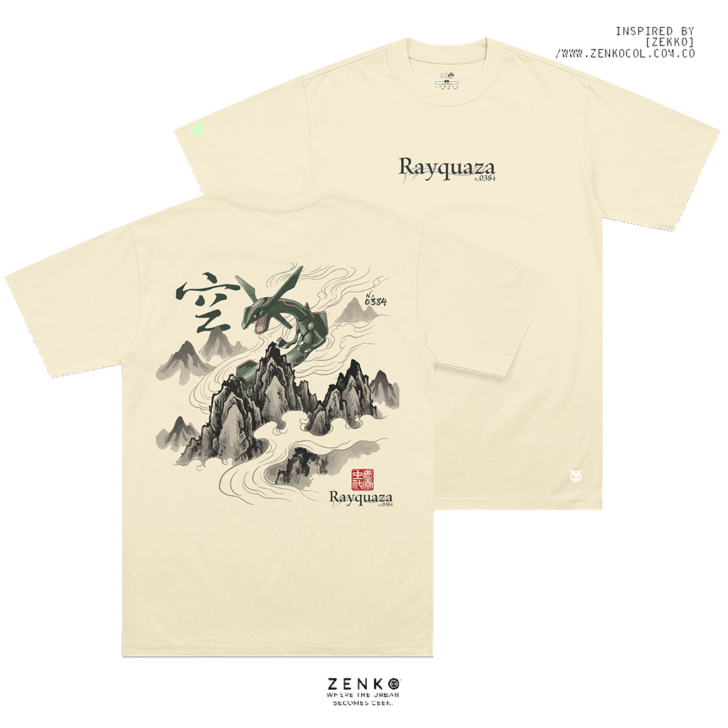 Camiseta Regular Fit - Rayquaza "Sumi-e"