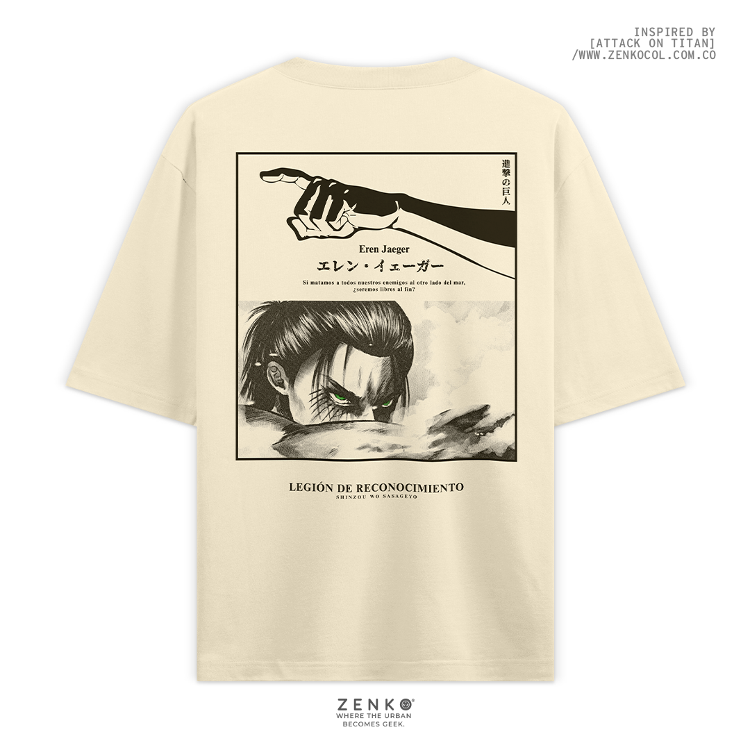 Camiseta Oversize - Eren Yeager
