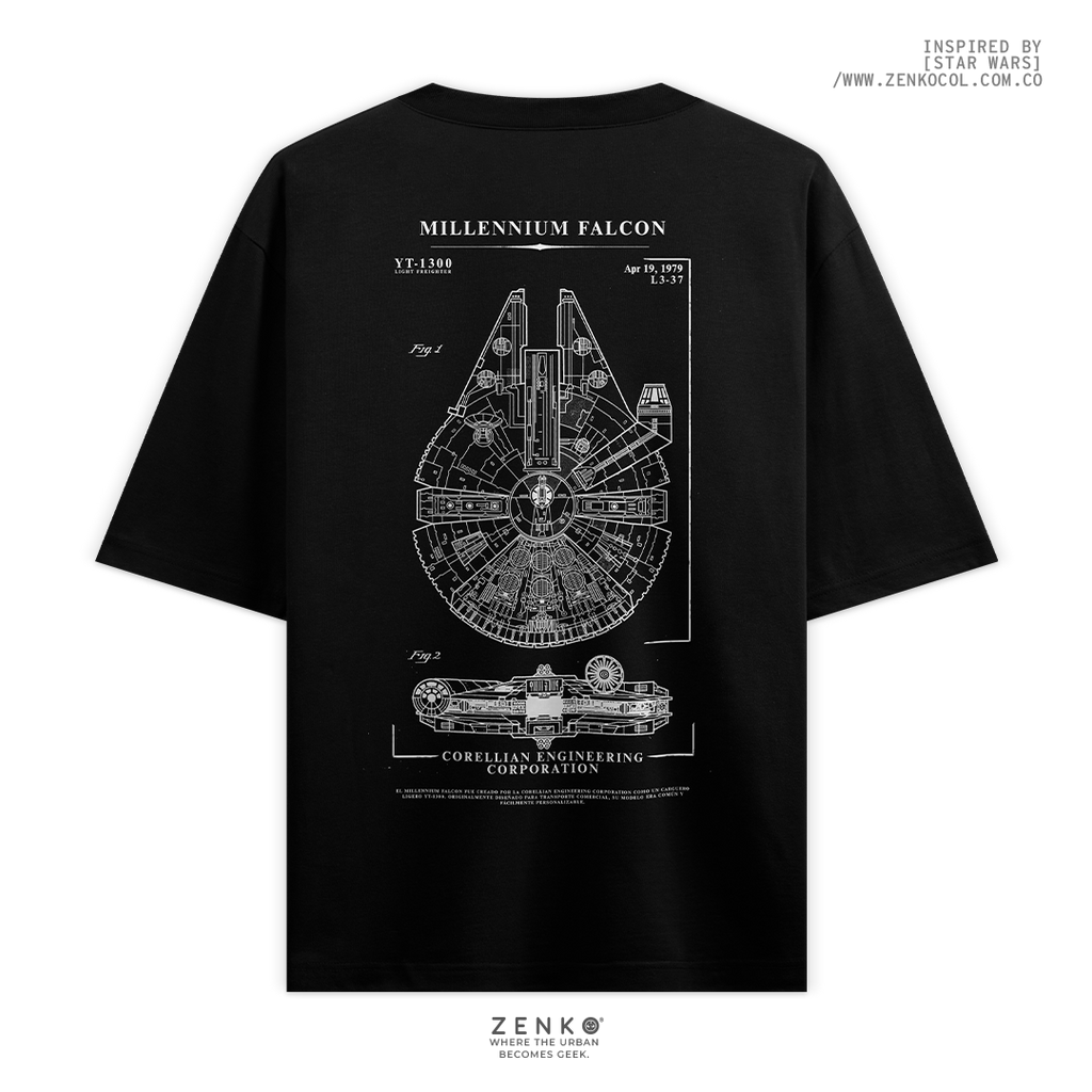 Camiseta Oversize - Millennium Falcon