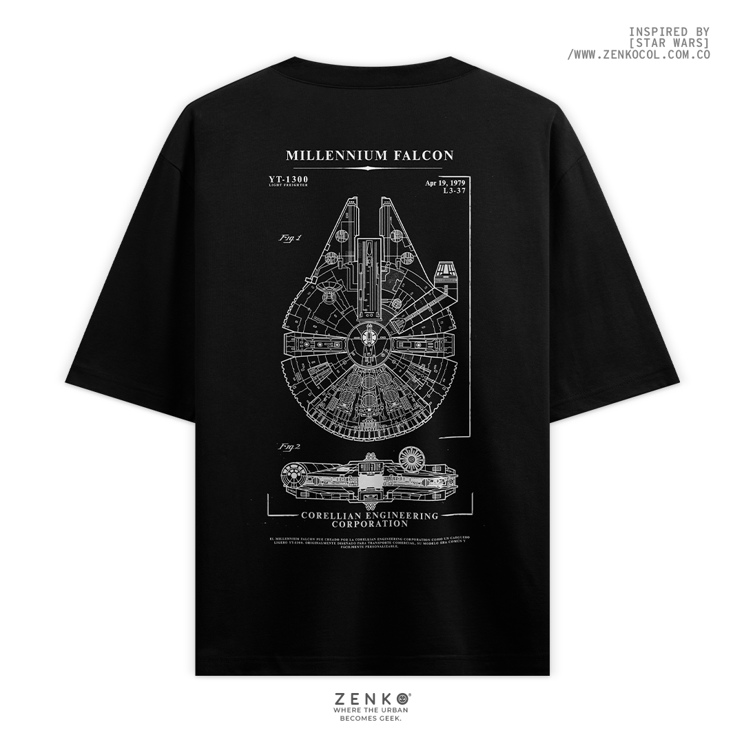 Camiseta Oversize - Millennium Falcon
