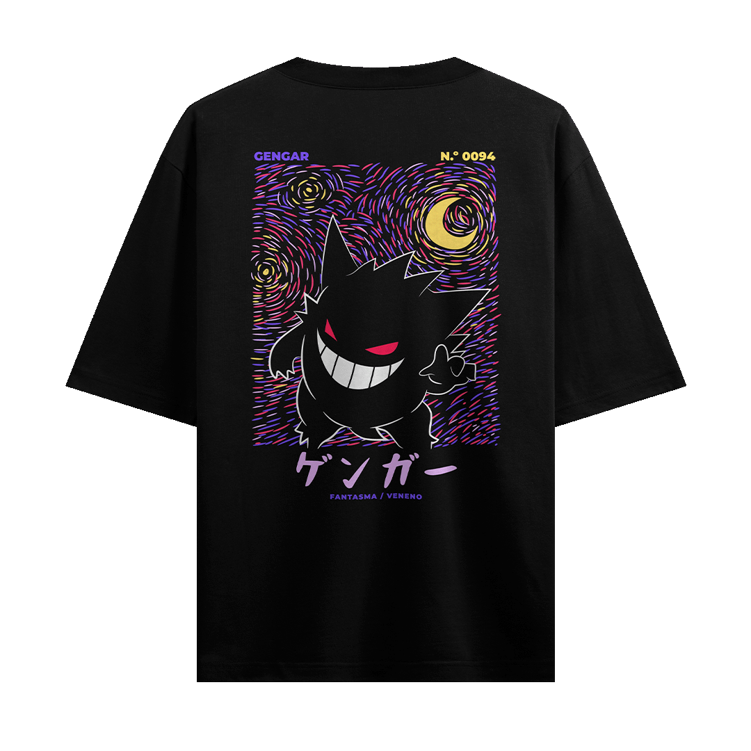 Camiseta Oversize - Gengar Pokemon