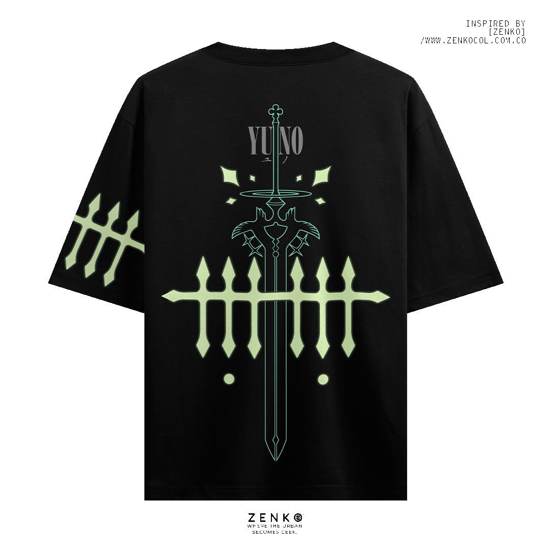 Camiseta Oversize Yuno | Black Clover Edition (Glow in the Dark)