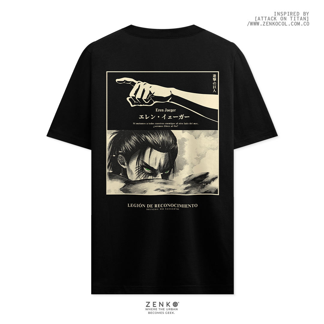 Camiseta Regular Fit -  Eren Yeager