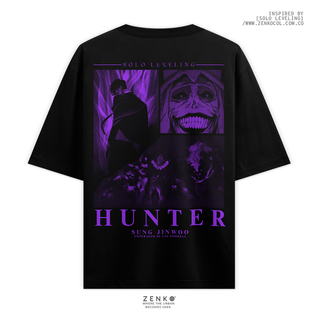 Camiseta Oversize - Solo Leveling  Morado
