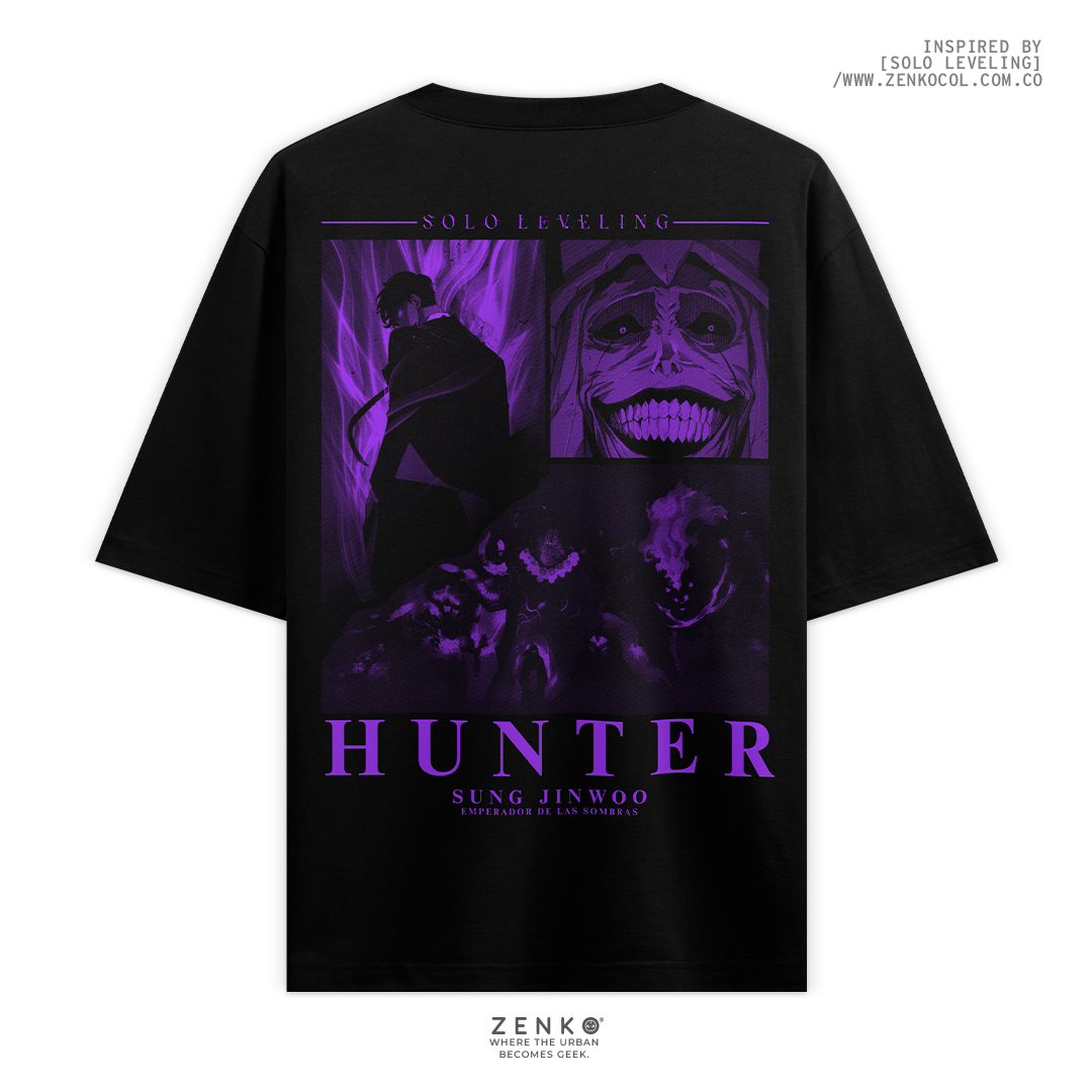 Camiseta Oversize - Solo Leveling  Morado