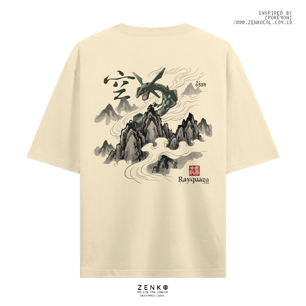 Camiseta OVERSIZE - Rayquaza "Sumi-e"