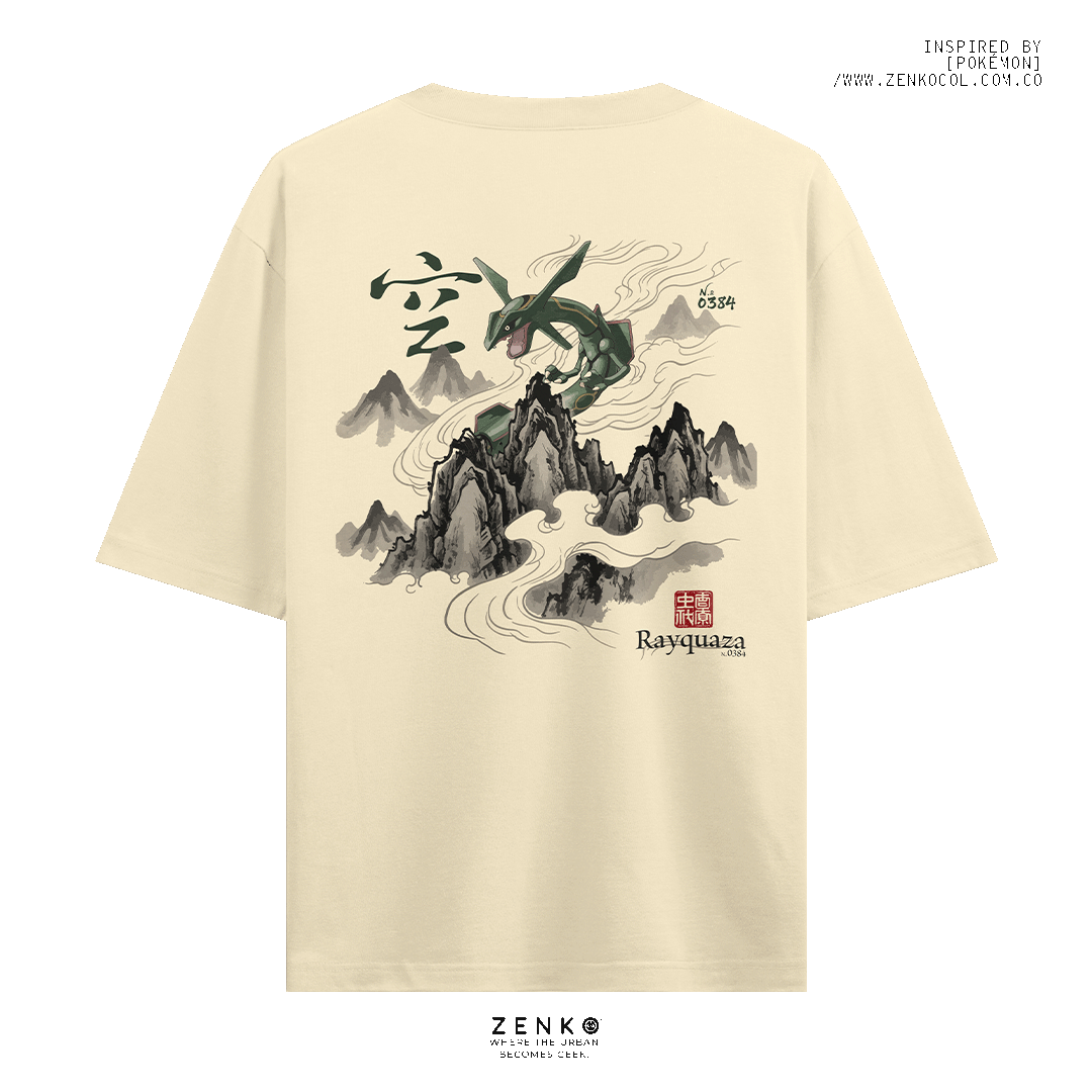 Camiseta OVERSIZE - Rayquaza "Sumi-e"