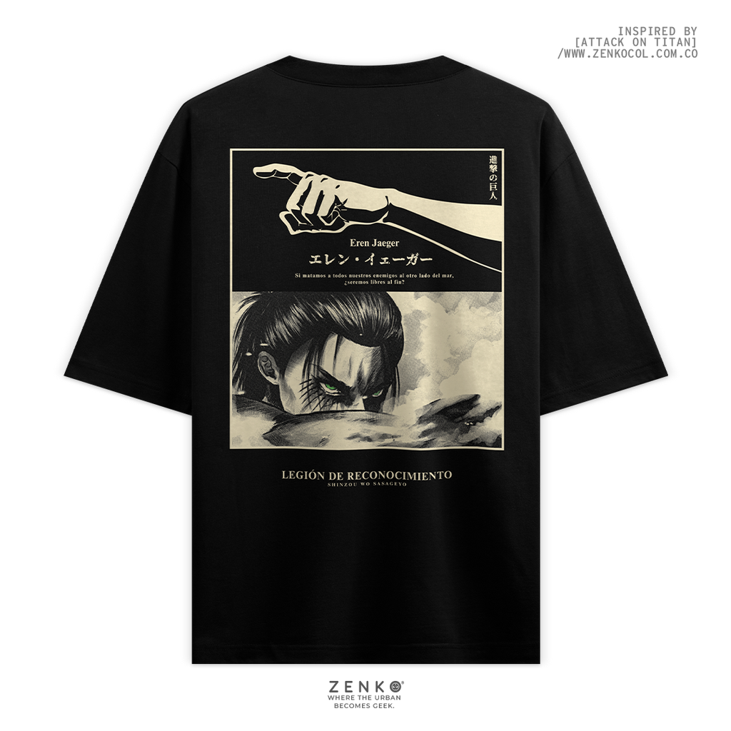 Camiseta Oversize - Eren Yeager