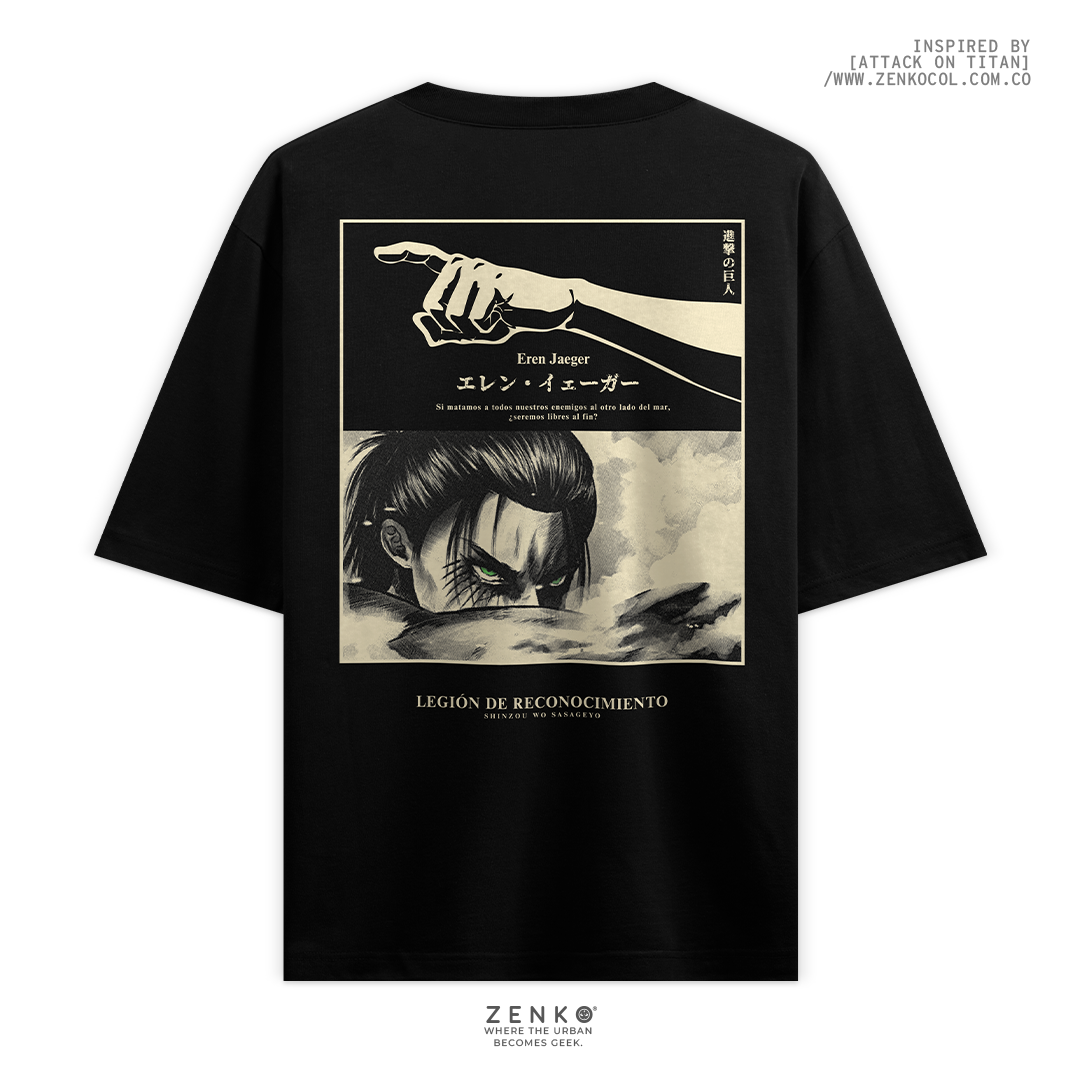 Camiseta Oversize - Eren Yeager