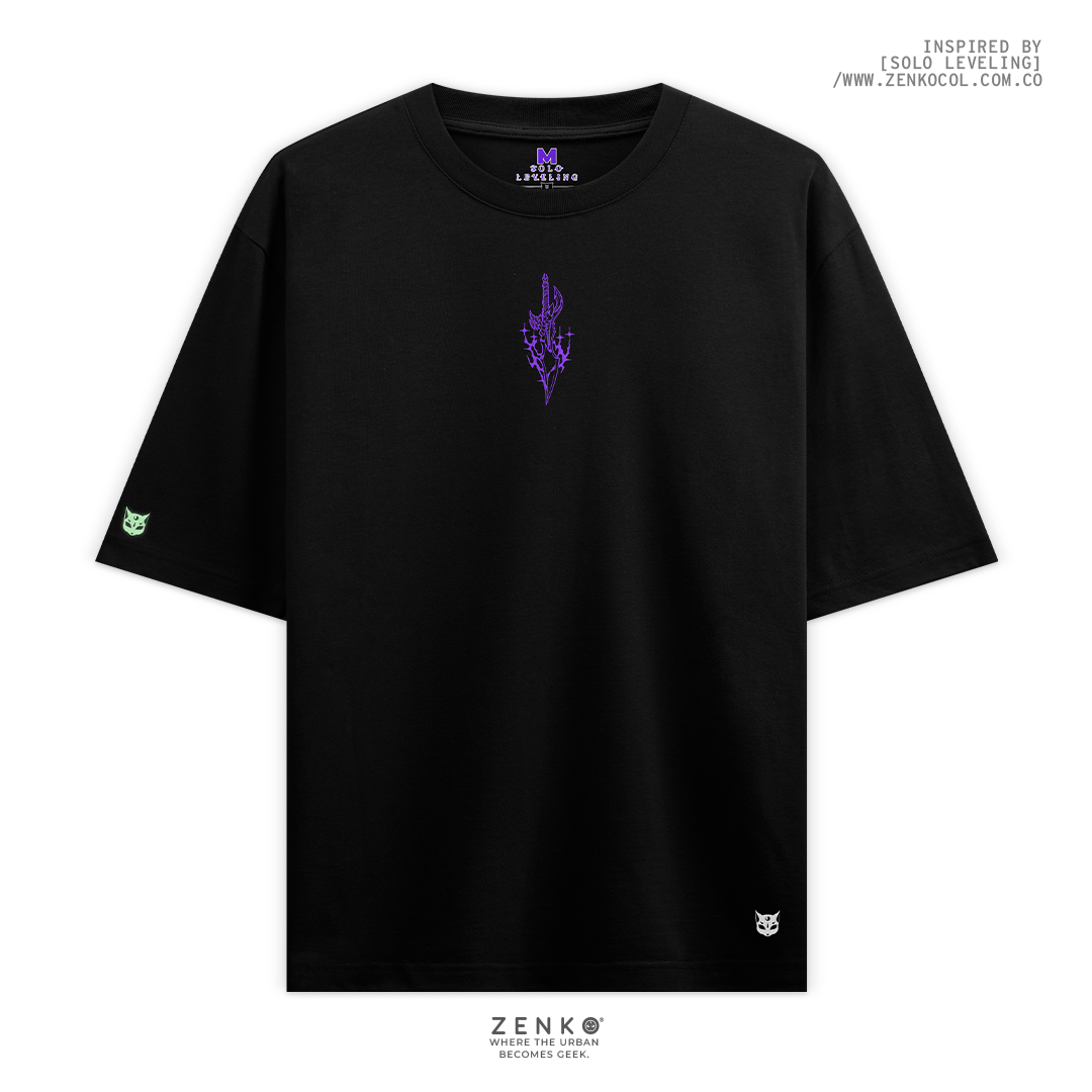 Camiseta Oversize - Solo Leveling  Morado
