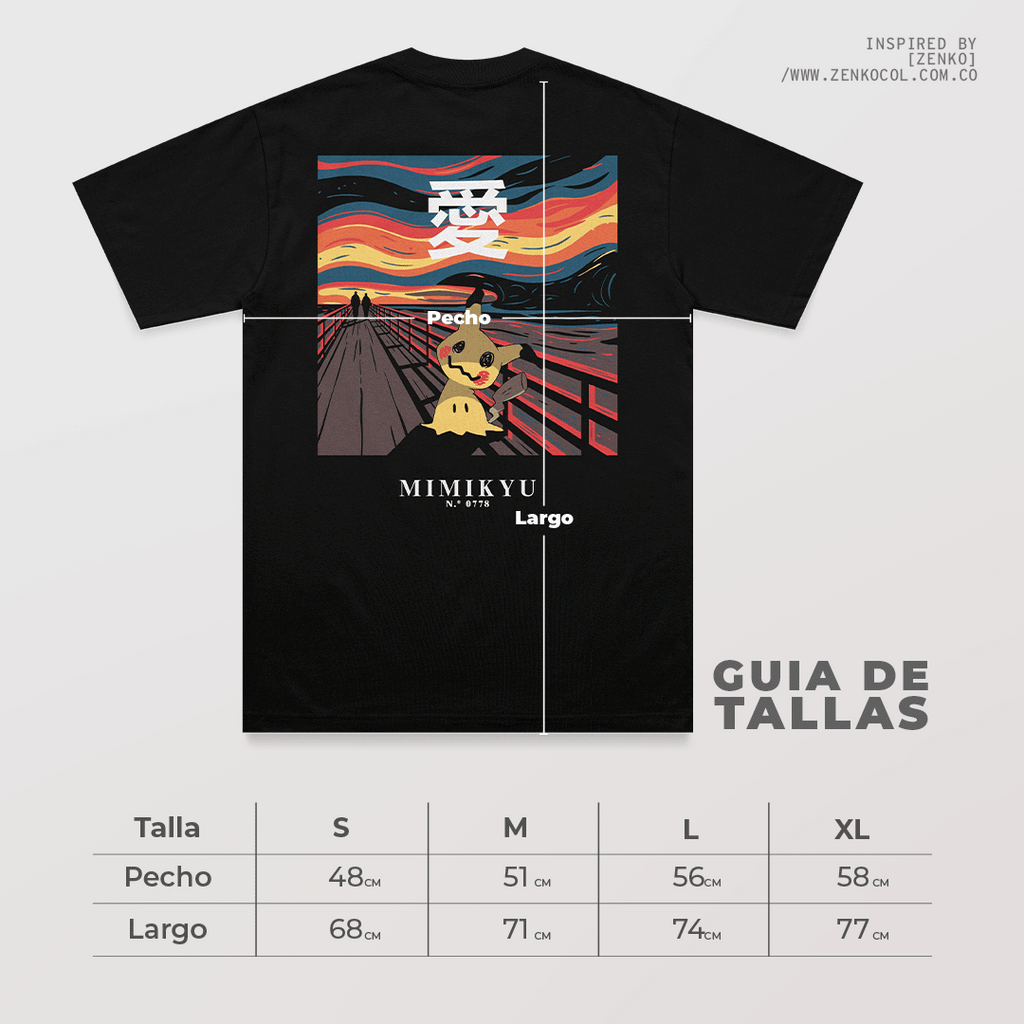 Camiseta Regular Fit - Mimikyu "El Grito"