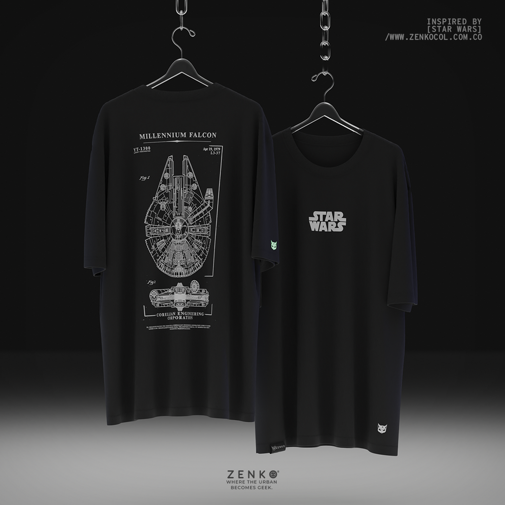Camiseta Oversize - Millennium Falcon