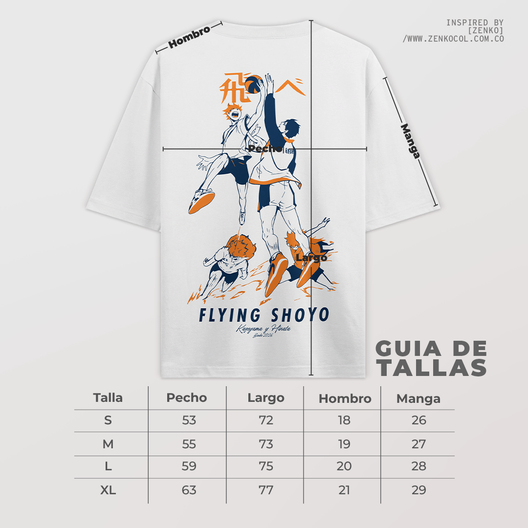 Camiseta Oversize -  Haikyuu 'Flying Shoyo'