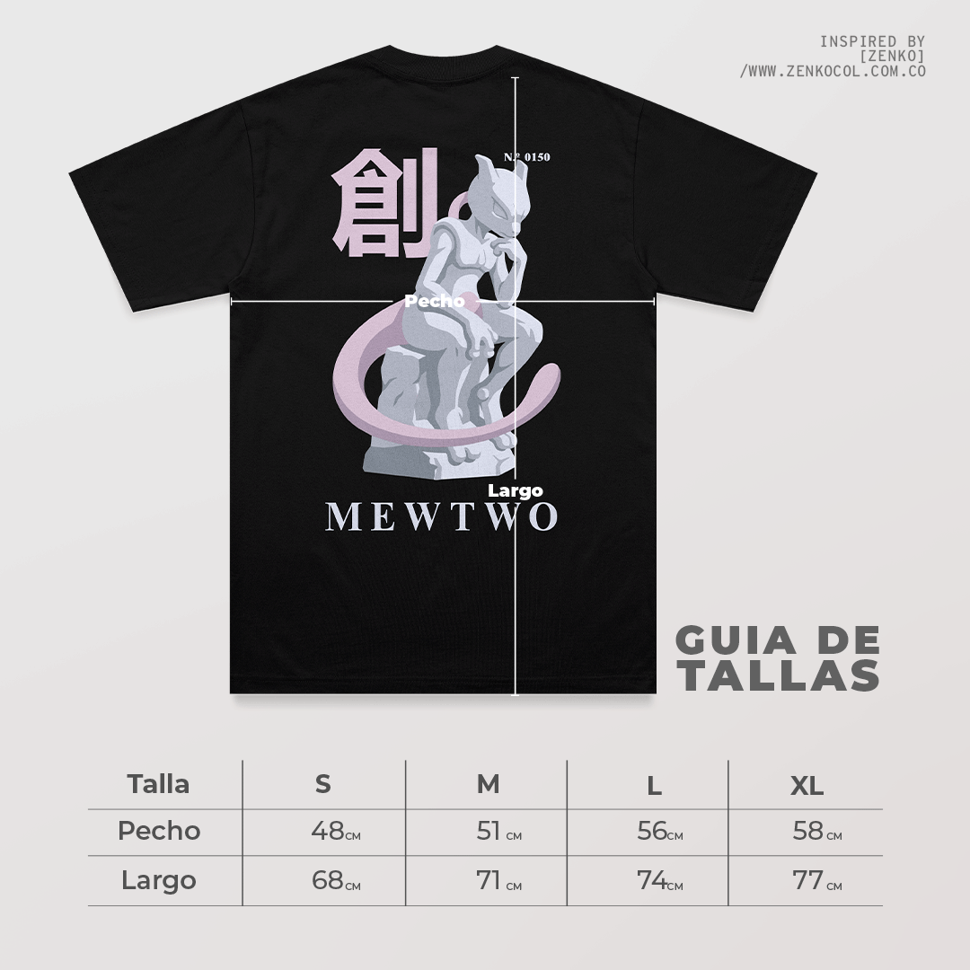 Camiseta Regular Fit - Mewtwo "El Pensador"