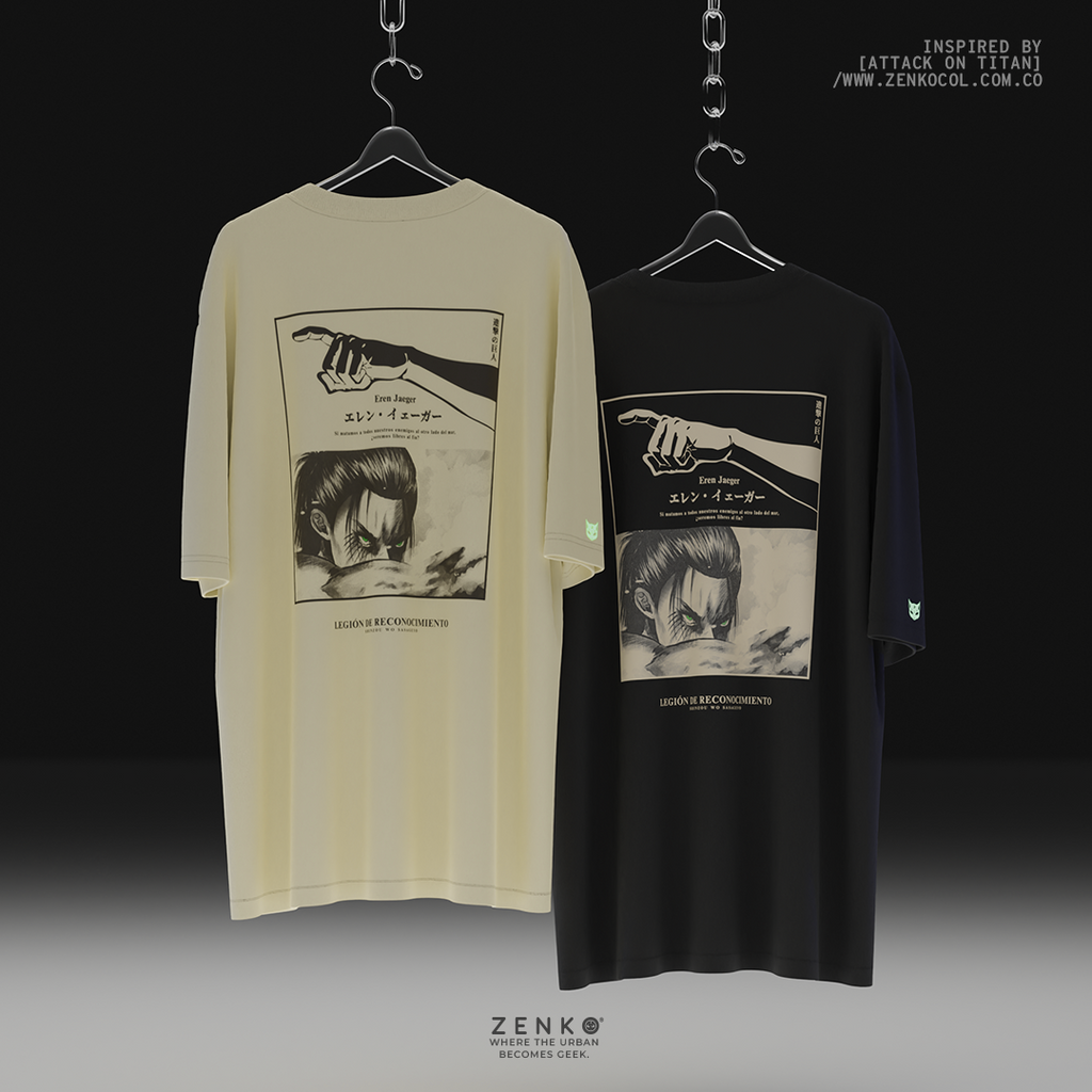 Camiseta Oversize - Eren Yeager