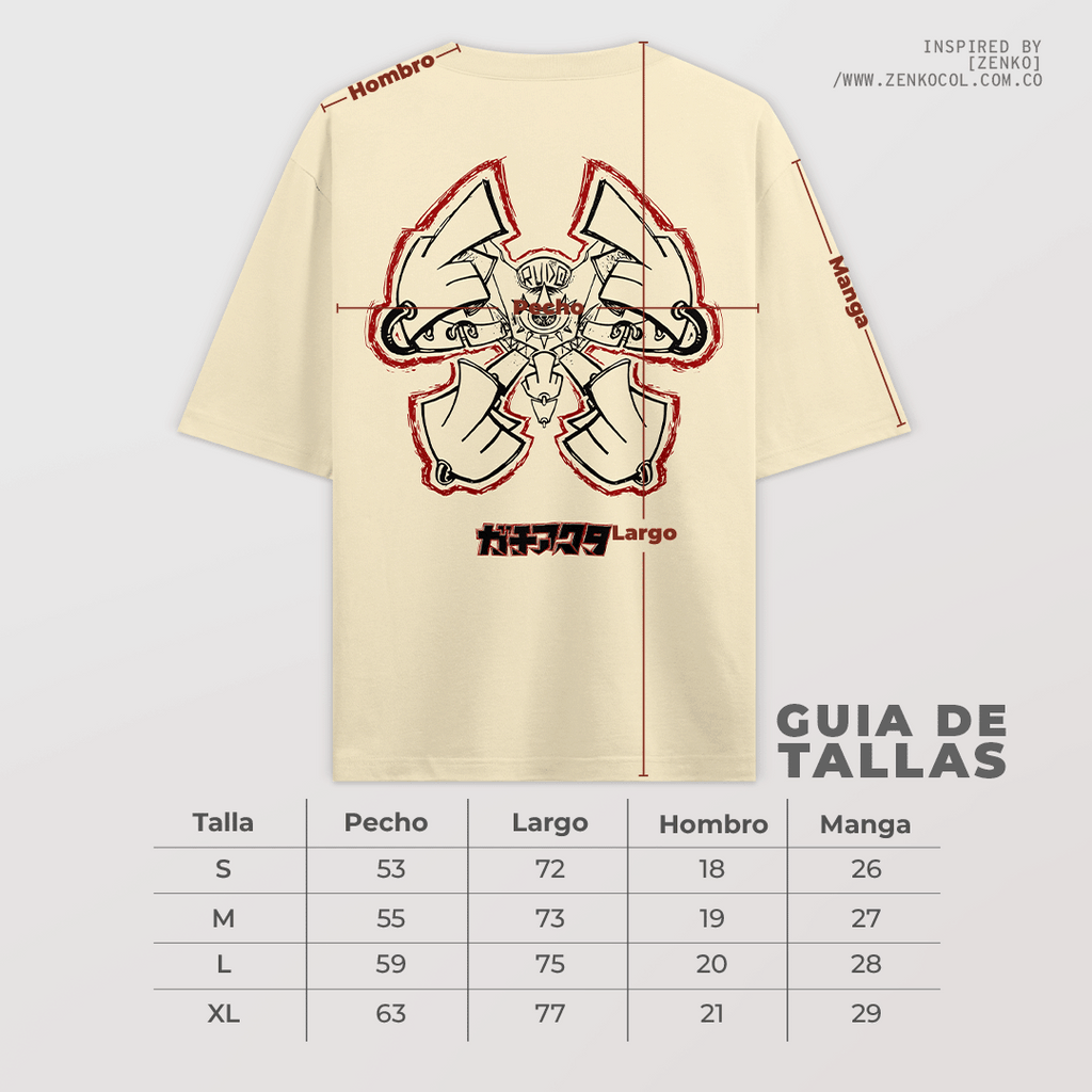 Camiseta OVERSIZE - Rudo Gachiakuta