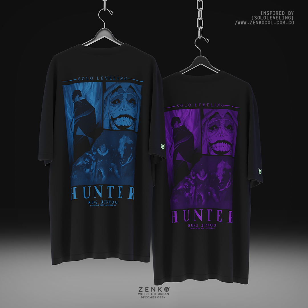Camiseta Oversize - Solo Leveling  Morado