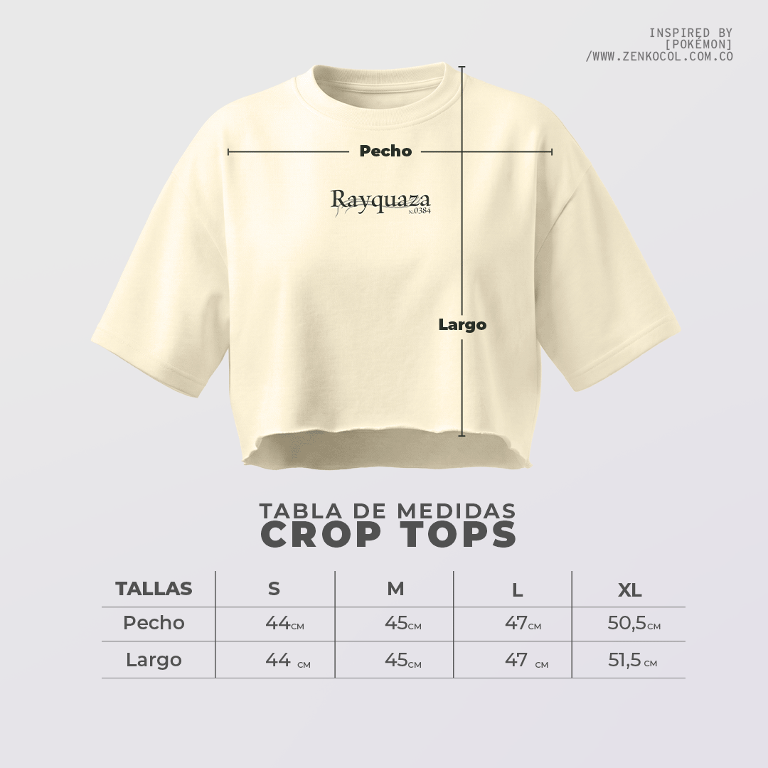 Crop top - Rayquaza "Sumi-e"