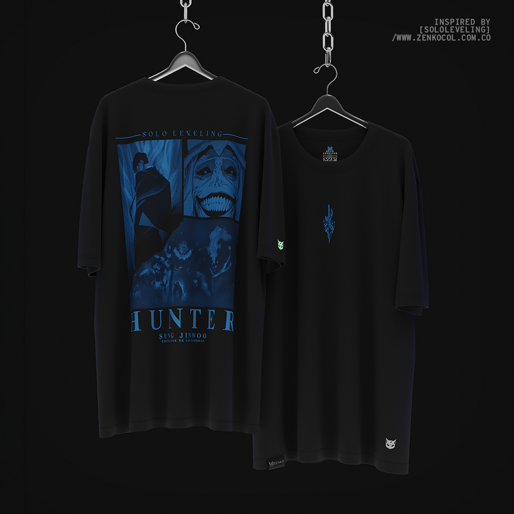 Camiseta Oversize - Solo Leveling  Azul