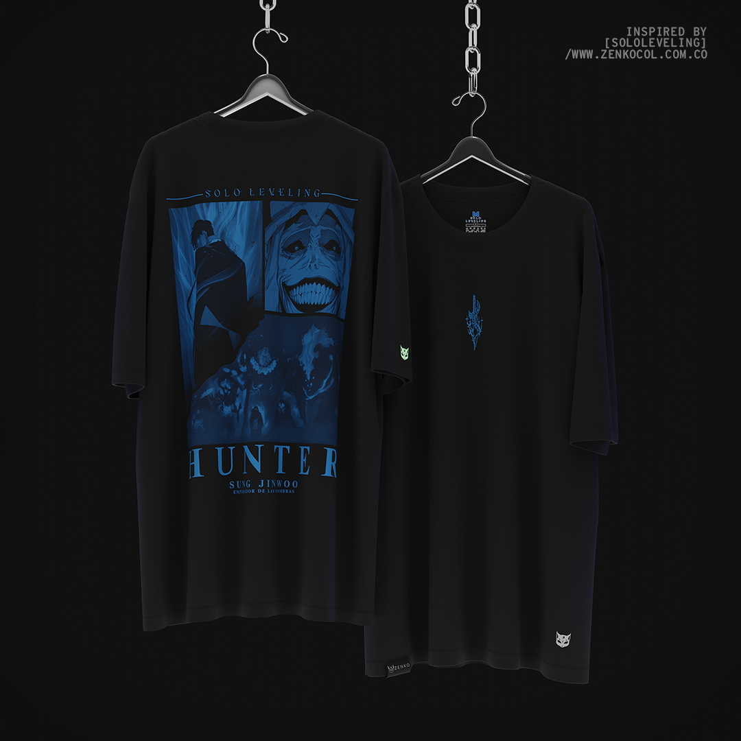 Camiseta Oversize - Solo Leveling  Azul